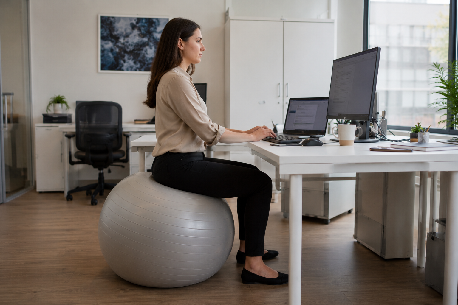 Remplacer son siège de bureau par un ballon : mode d’emploi Boostez votre bien-être en apprenant à remplacer son siège de bureau par un ballon. Suivez nos conseils pour muscler votre dos et améliorer votre posture !