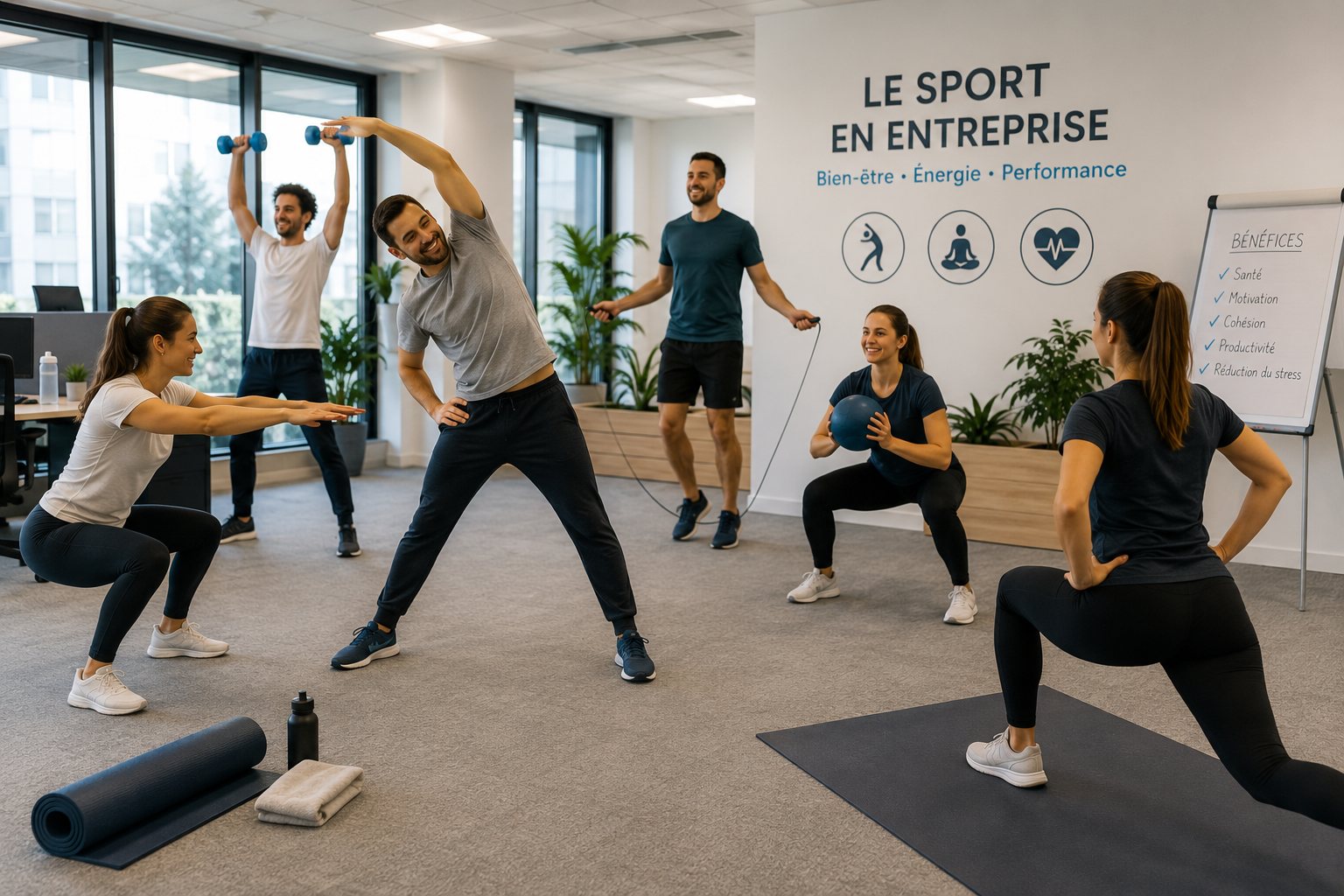 Boostez la performance de votre équipe avec le sport en entreprise ! 🏃‍♂️ Découvrez nos conseils pour allier bien-être, cohésion et avantages fiscaux.