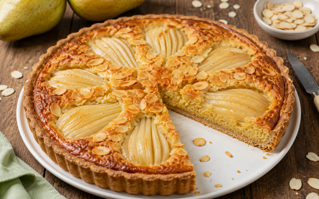 Réussir votre recette tarte poires amandes maison