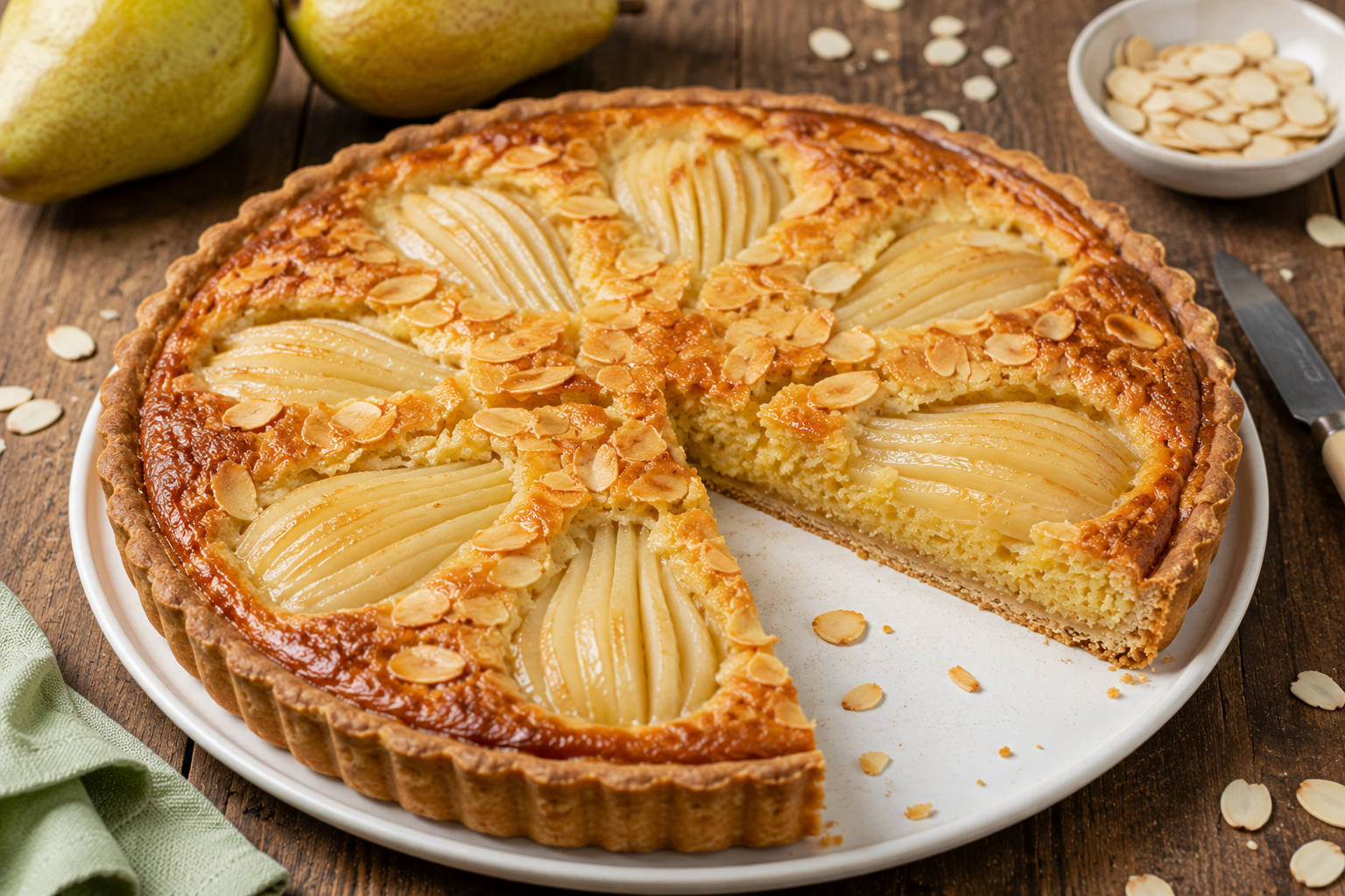 RĂ©ussir votre recette tarte poires amandes maison DĂ©couvrez notre recette tarte poires amandes pour un dessert fondant. đ„§ Apprenez Ă rĂ©aliser une crĂšme onctueuse et une pĂąte croustillante.
