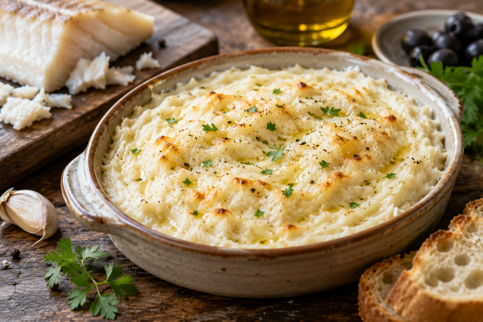 Recette de brandade de morue facile : tous nos secrets Réussissez votre recette brandade de morue facile ! 🐟 Apprenez à créer une émulsion onctueuse à l'huile d'olive et gratinez votre plat à la perfection.
