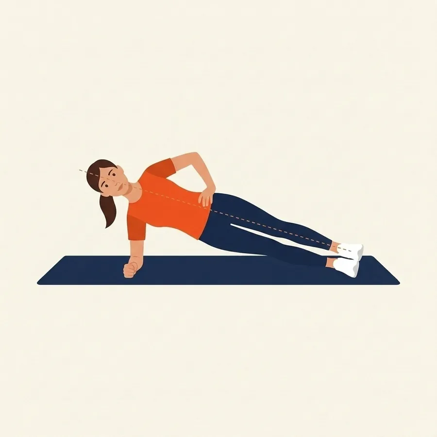 Illustration de l'exercice gainage latéral