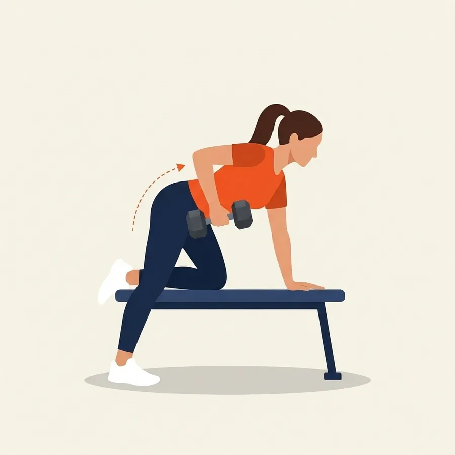 Illustration de l'exercice rowing un bras