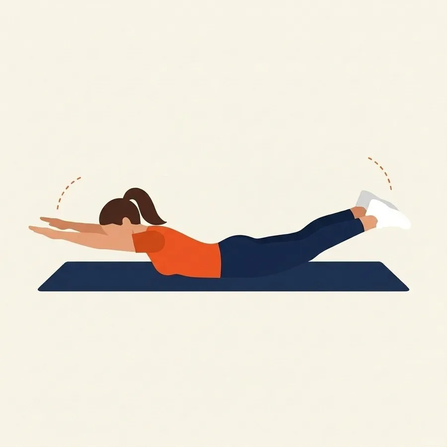 Illustration de l'exercice superman